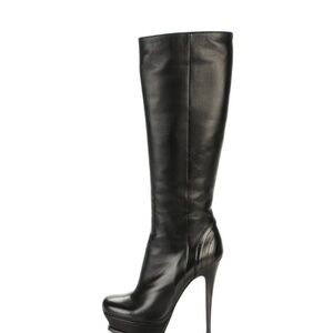 YSL Tribute Leather Knee High Boots